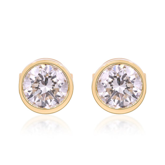 1.52 ctw Yellow Gold Lab-Grown Diamond Earrings