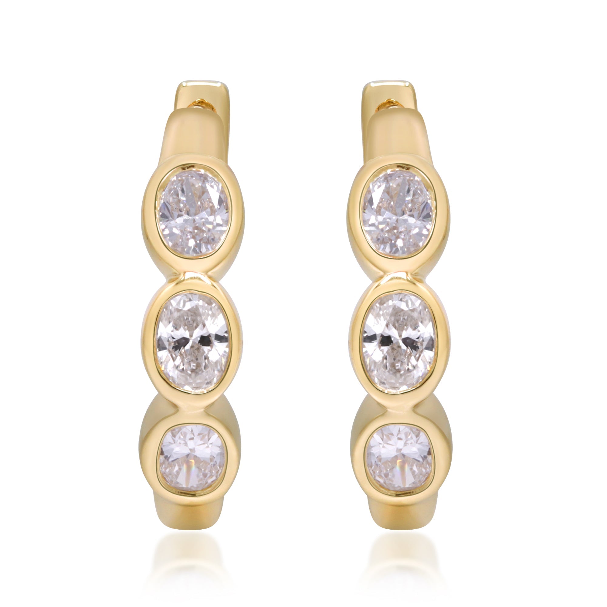 0.87 ctw Yellow Gold Lab-Grown Diamond Earrings