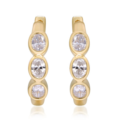 0.87 ctw Yellow Gold Lab-Grown Diamond Earrings