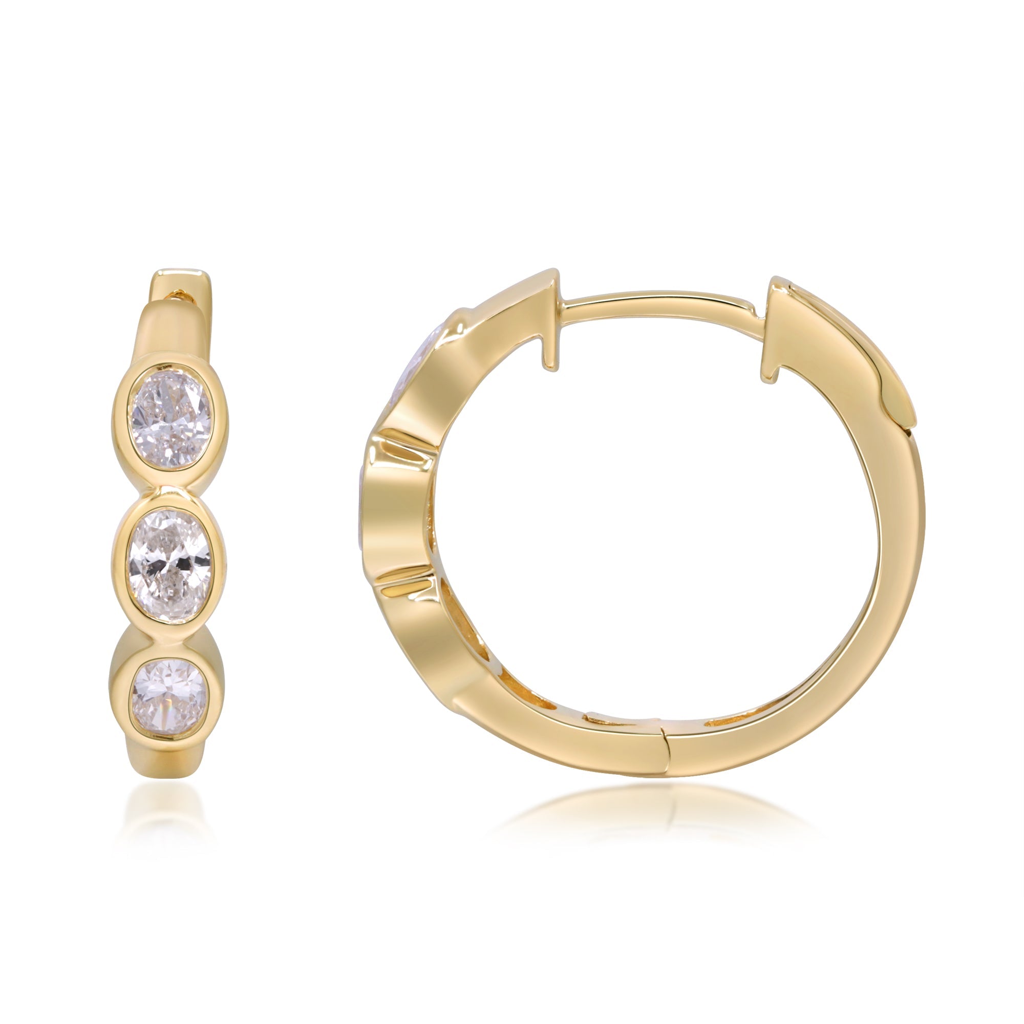 0.87 ctw Yellow Gold Lab-Grown Diamond Earrings