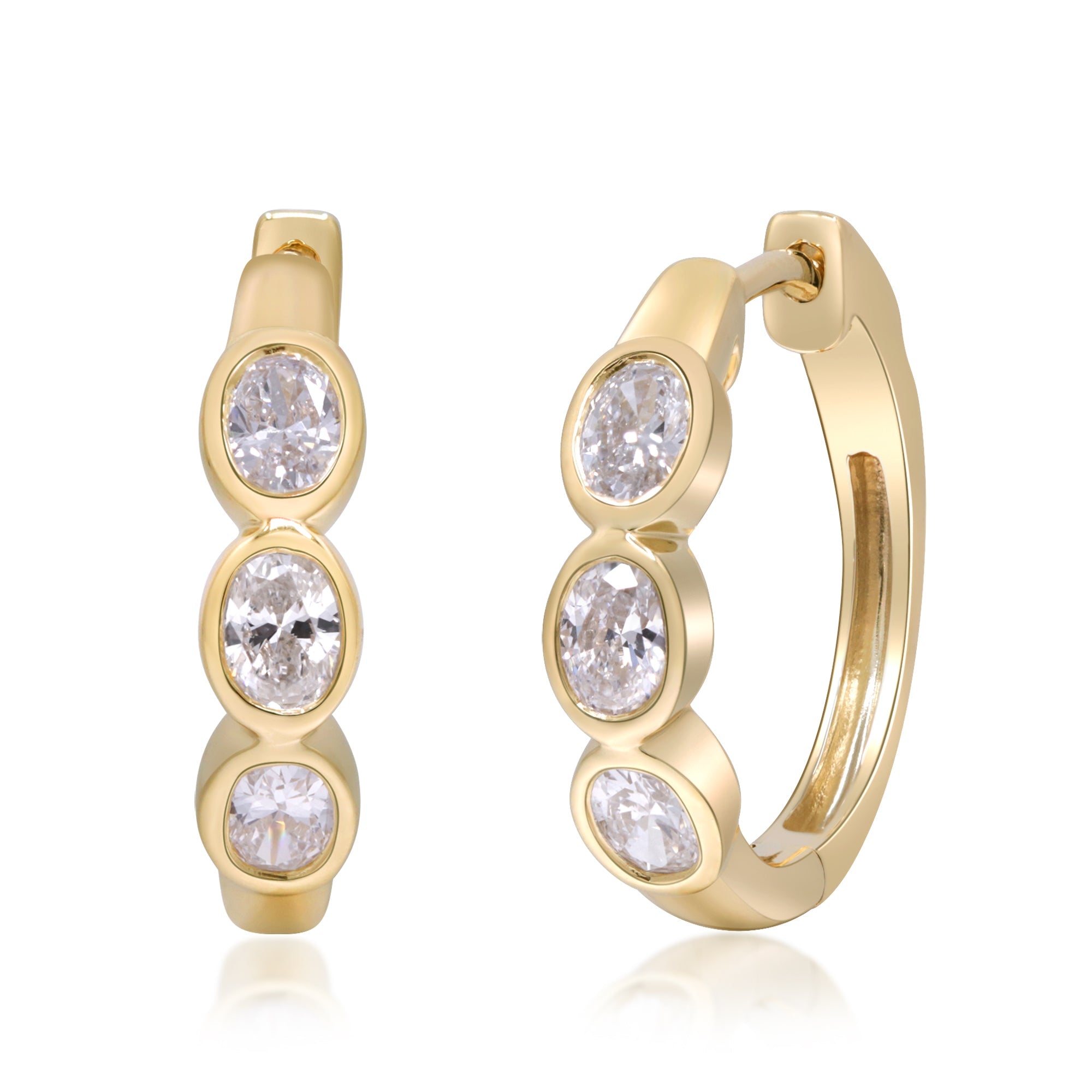 0.87 ctw Yellow Gold Lab-Grown Diamond Earrings
