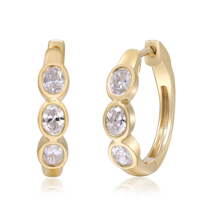 0.87 ctw Yellow Gold Lab-Grown Diamond Earrings