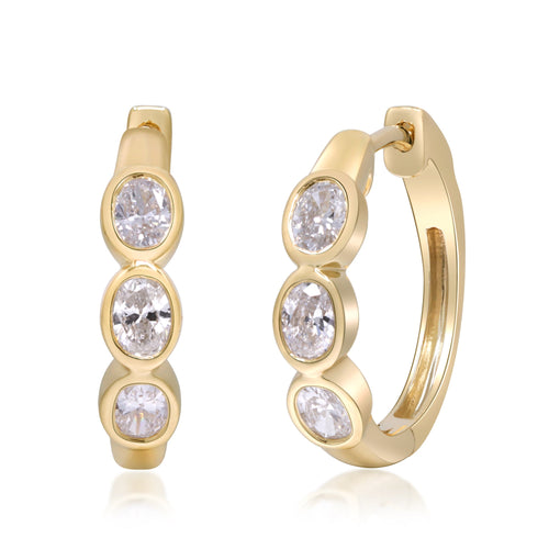 0.87 ctw Yellow Gold Lab-Grown Diamond Earrings