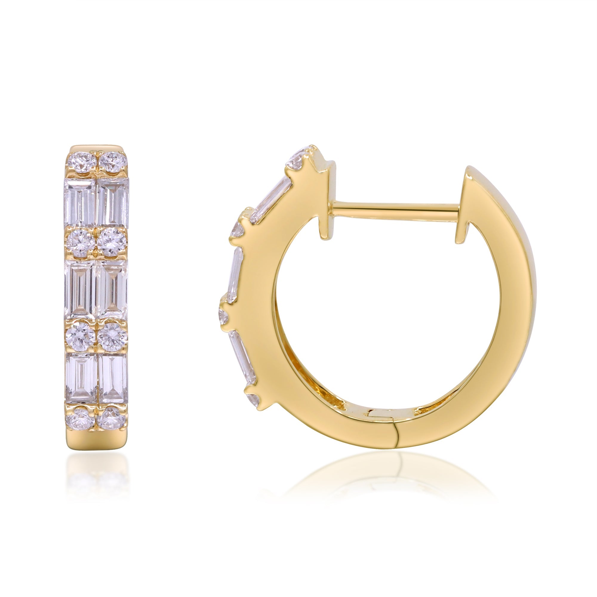 0.76 ctw Yellow Gold Lab-Grown Diamond Earrings