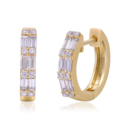 0.76 ctw Yellow Gold Lab-Grown Diamond Earrings