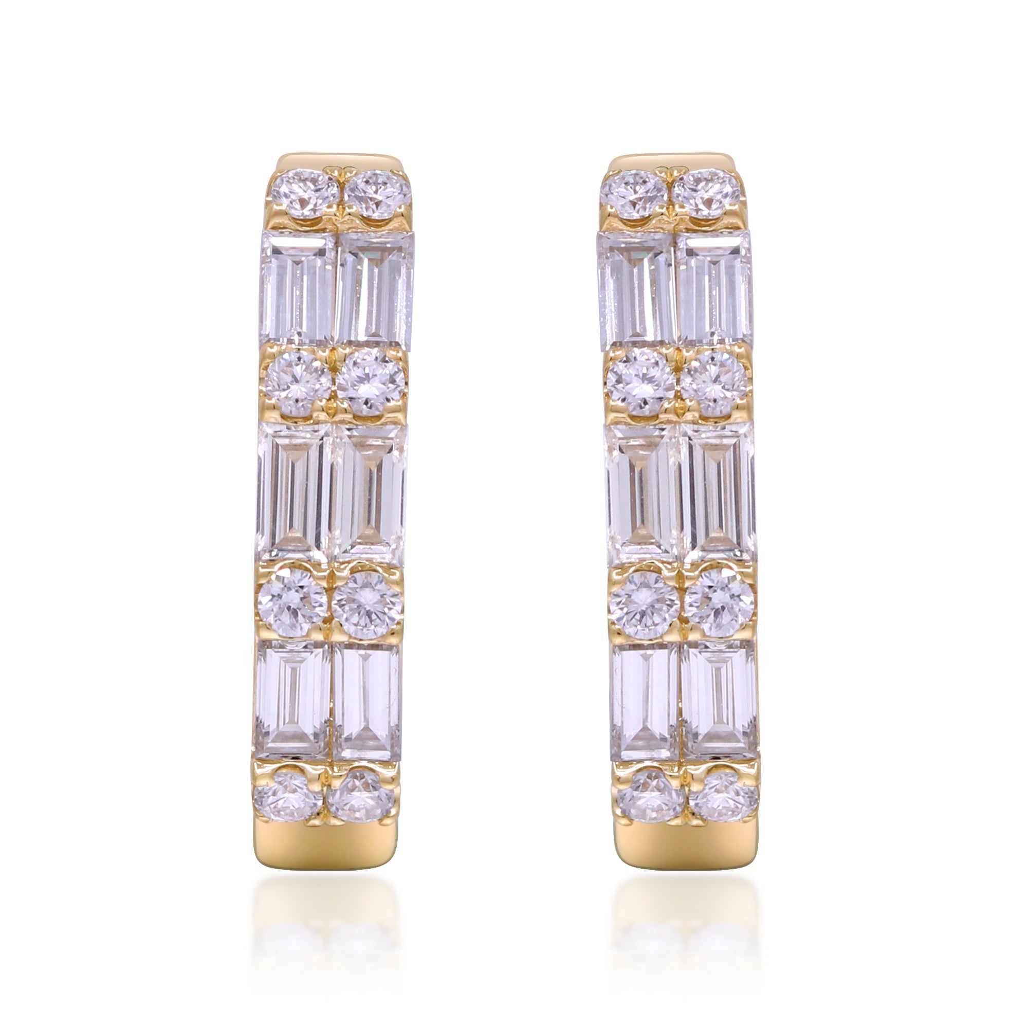 0.76 ctw Yellow Gold Lab-Grown Diamond Earrings