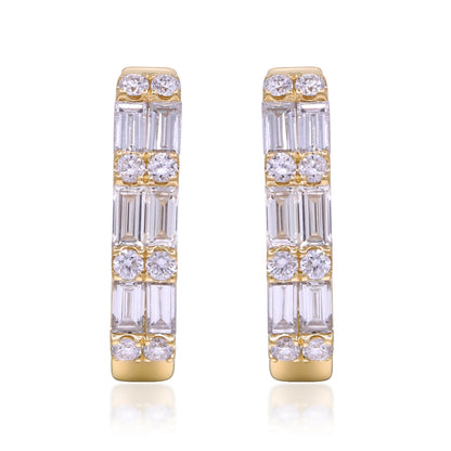 0.76 ctw Yellow Gold Lab-Grown Diamond Earrings