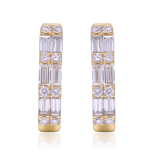0.76 ctw Yellow Gold Lab-Grown Diamond Earrings