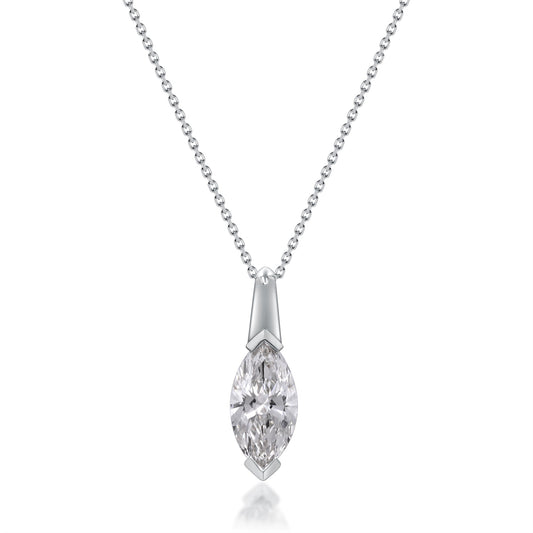 1.67 ctw White Gold Lab-Grown Diamond Pendant