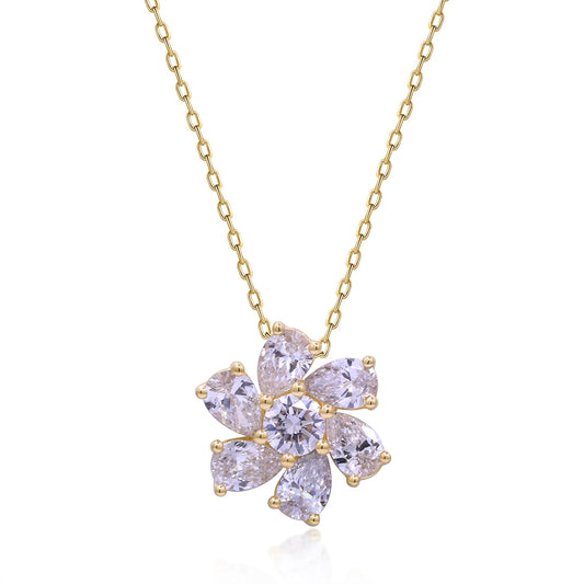 1.43 ctw Yellow Gold Lab-Grown Diamond Pendant