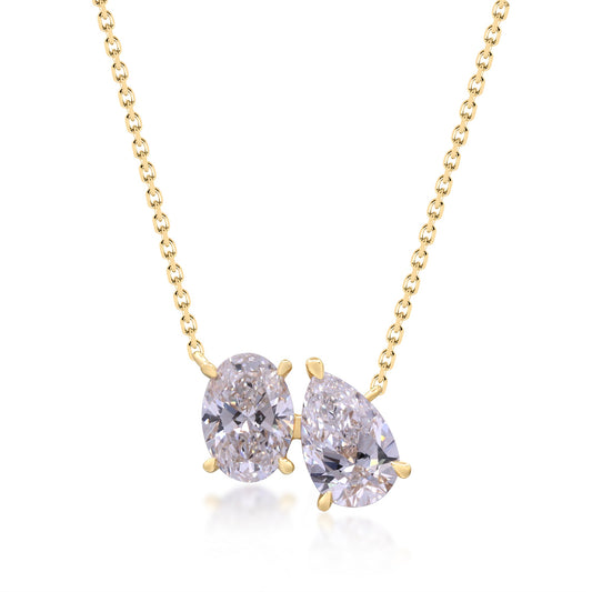 2.09 ctw Yellow Gold Lab-Grown Diamond Necklace