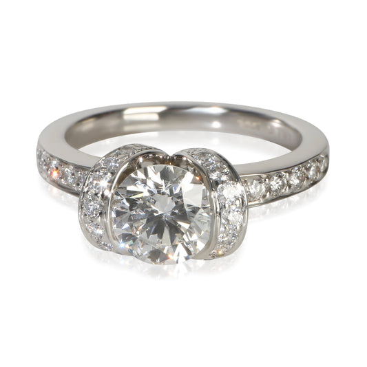 0.9 ct Round Brilliant Diamond Ribbon Engagement Ring