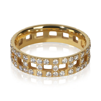 Yellow Gold Diamond Tiffany T Wide Ring