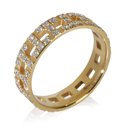 Yellow Gold Diamond Tiffany T Wide Ring