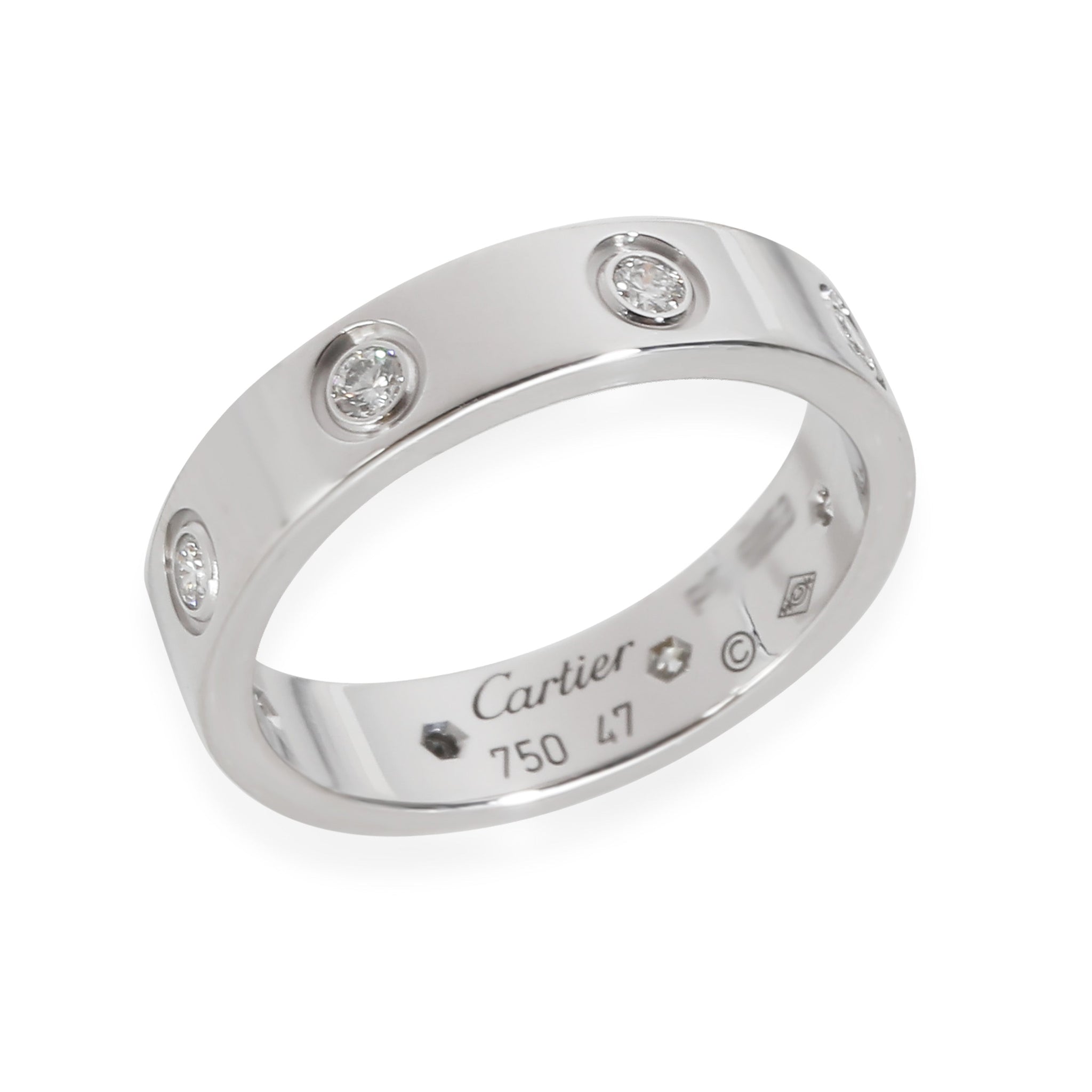 White Gold Diamond Small Model Love Ring