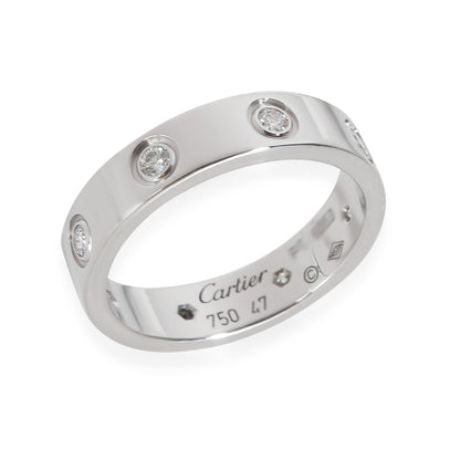 White Gold Diamond Small Model Love Ring