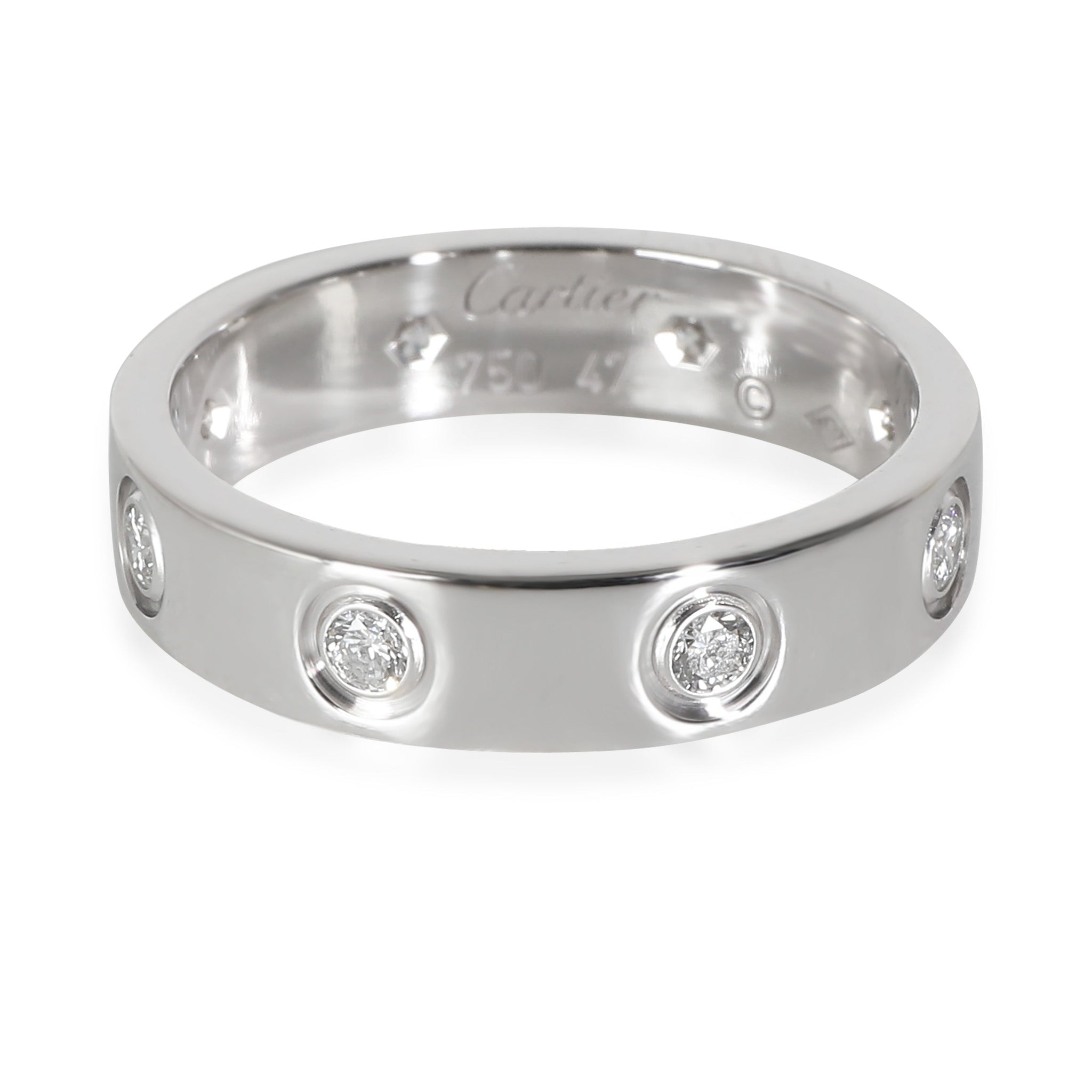 White Gold Diamond Small Model Love Ring