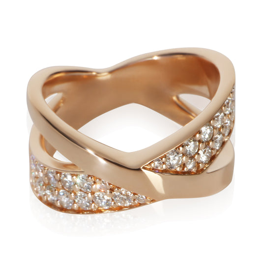 Rose Gold Diamond Atlas X Wide Ring