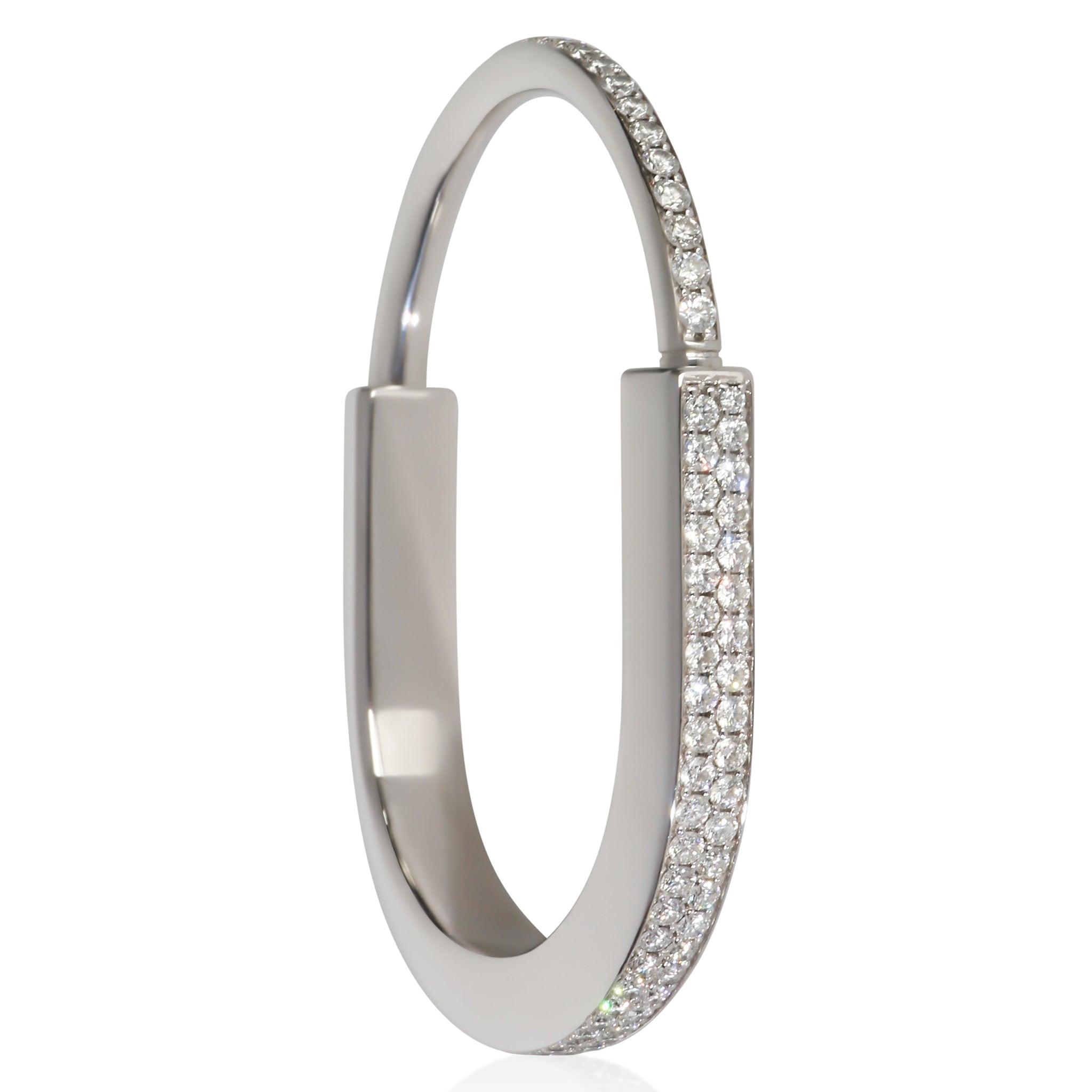 White Gold Diamond Lock Bracelet