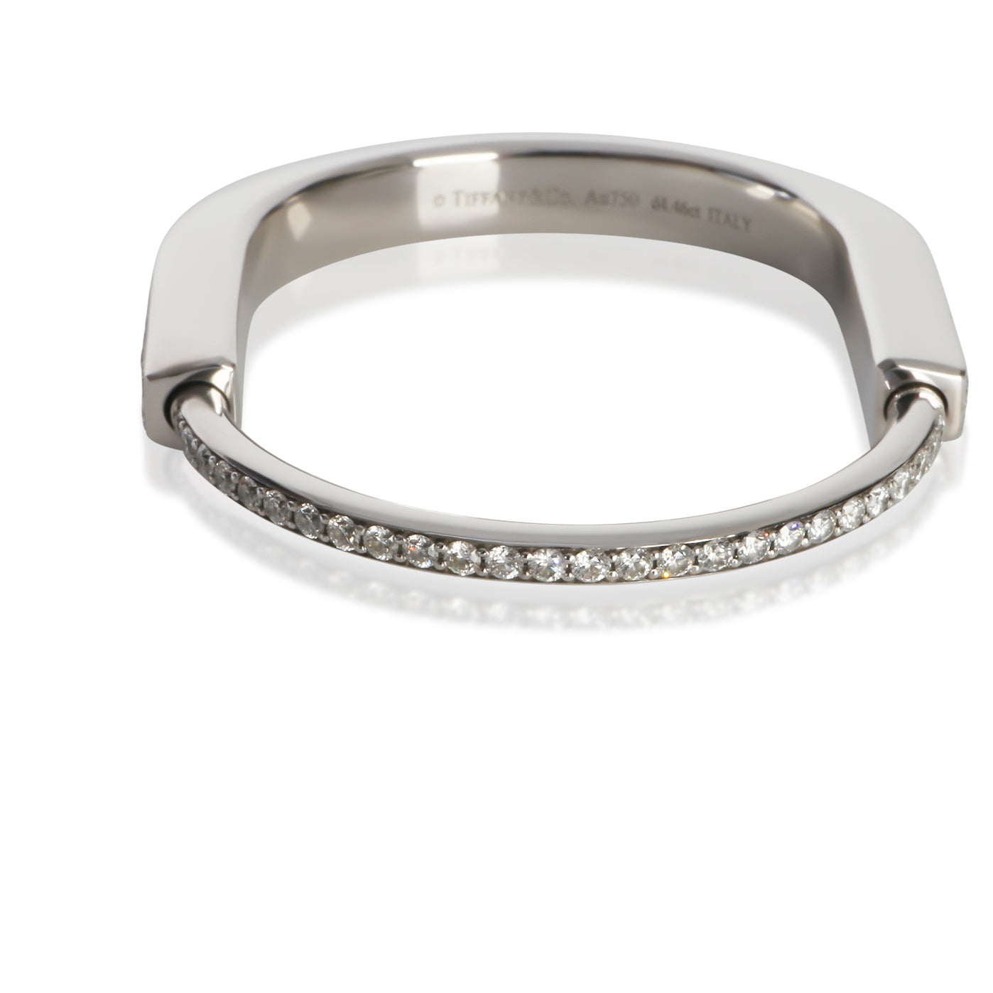 White Gold Diamond Lock Bracelet