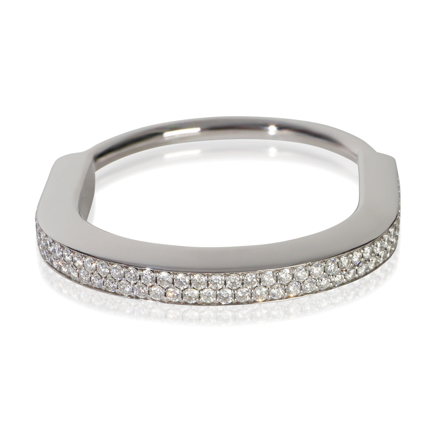 White Gold Diamond Lock Bracelet