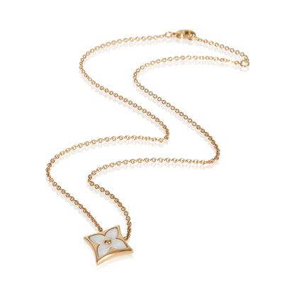Rose Gold Mother Of Pearl Color Blossom Star Pendant