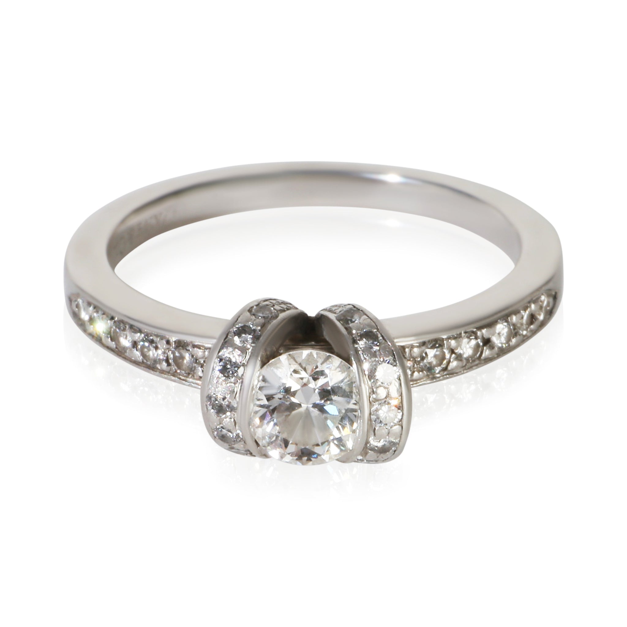 0.42 ct Round Brilliant Diamond Ribbon Engagement Ring