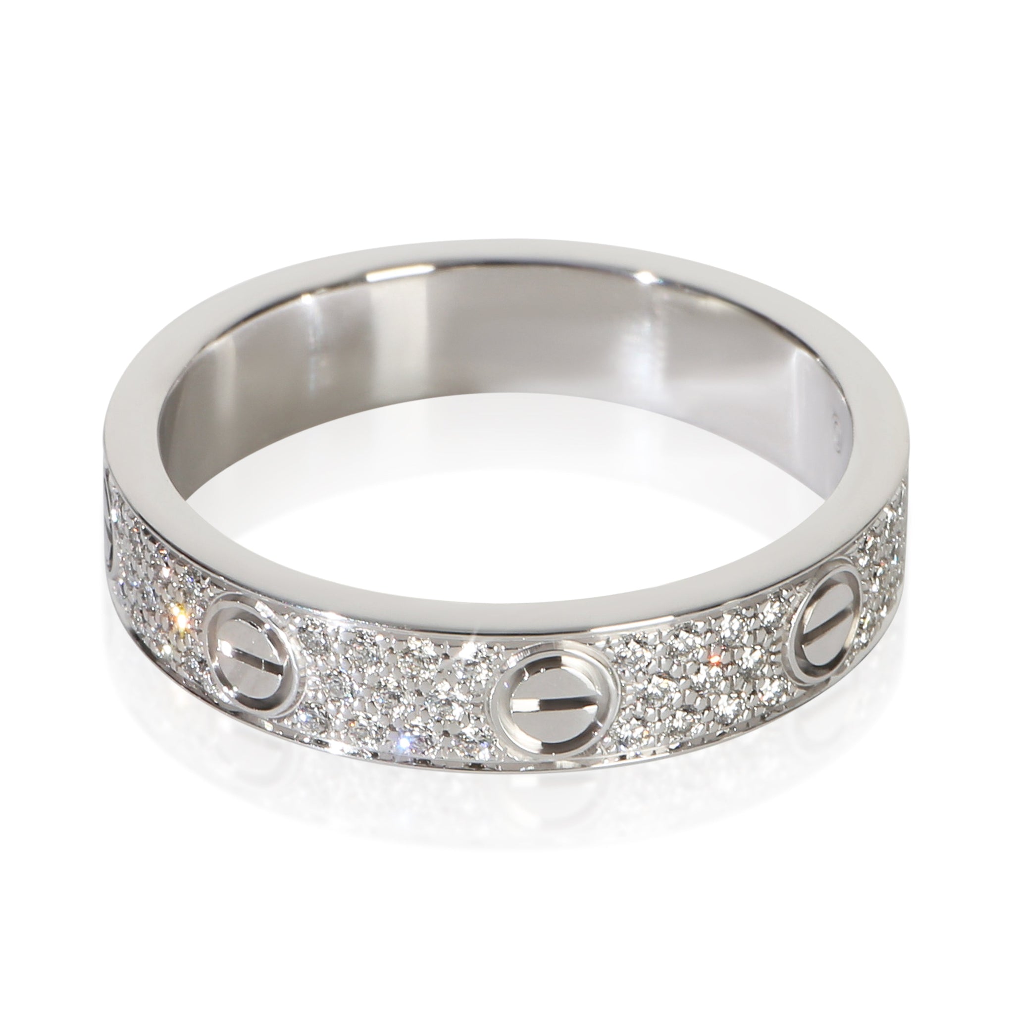 White Gold Diamond Small Model Love Ring
