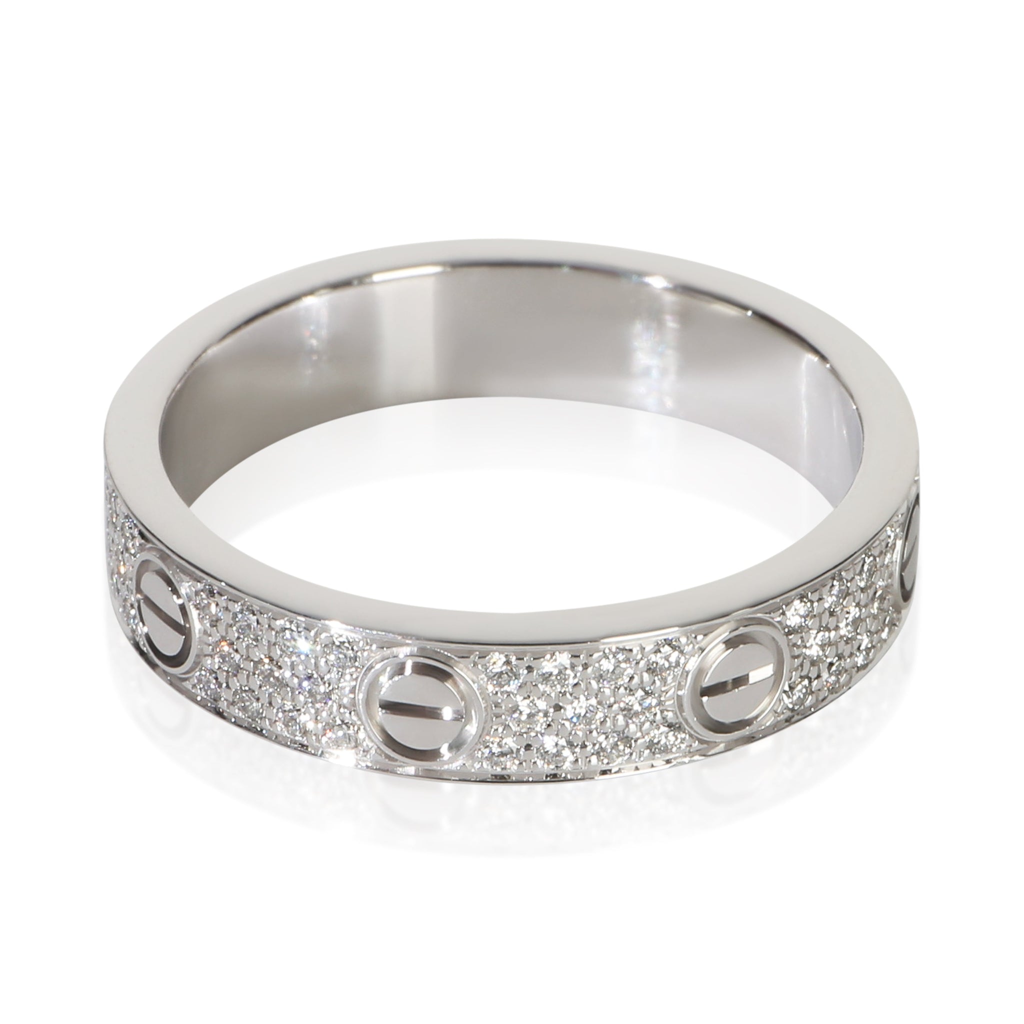 White Gold Diamond Small Model Love Ring