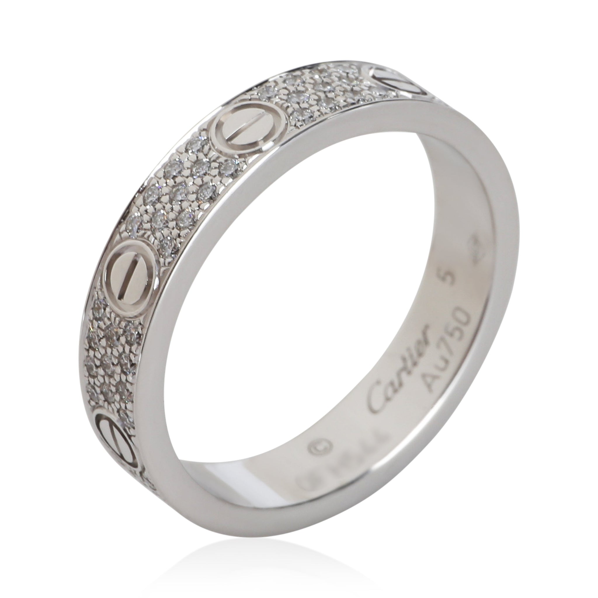 White Gold Diamond Small Model Love Ring