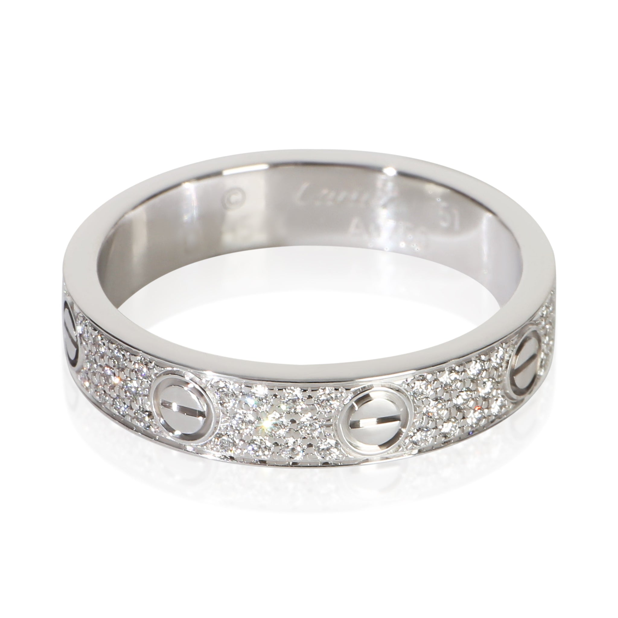 White Gold Diamond Small Model Love Ring