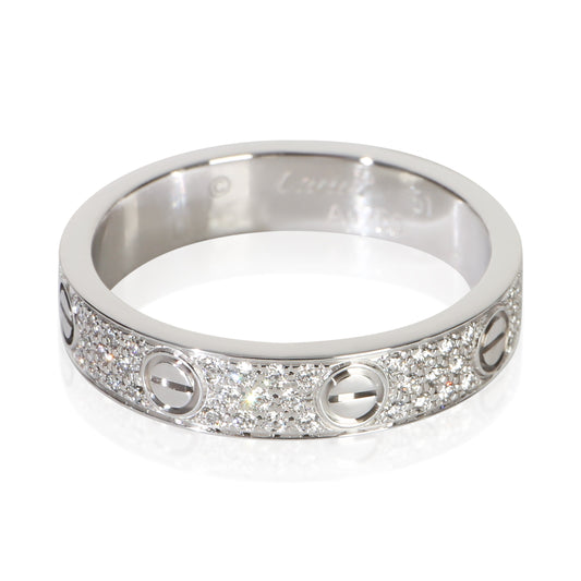 White Gold Diamond Small Model Love Ring