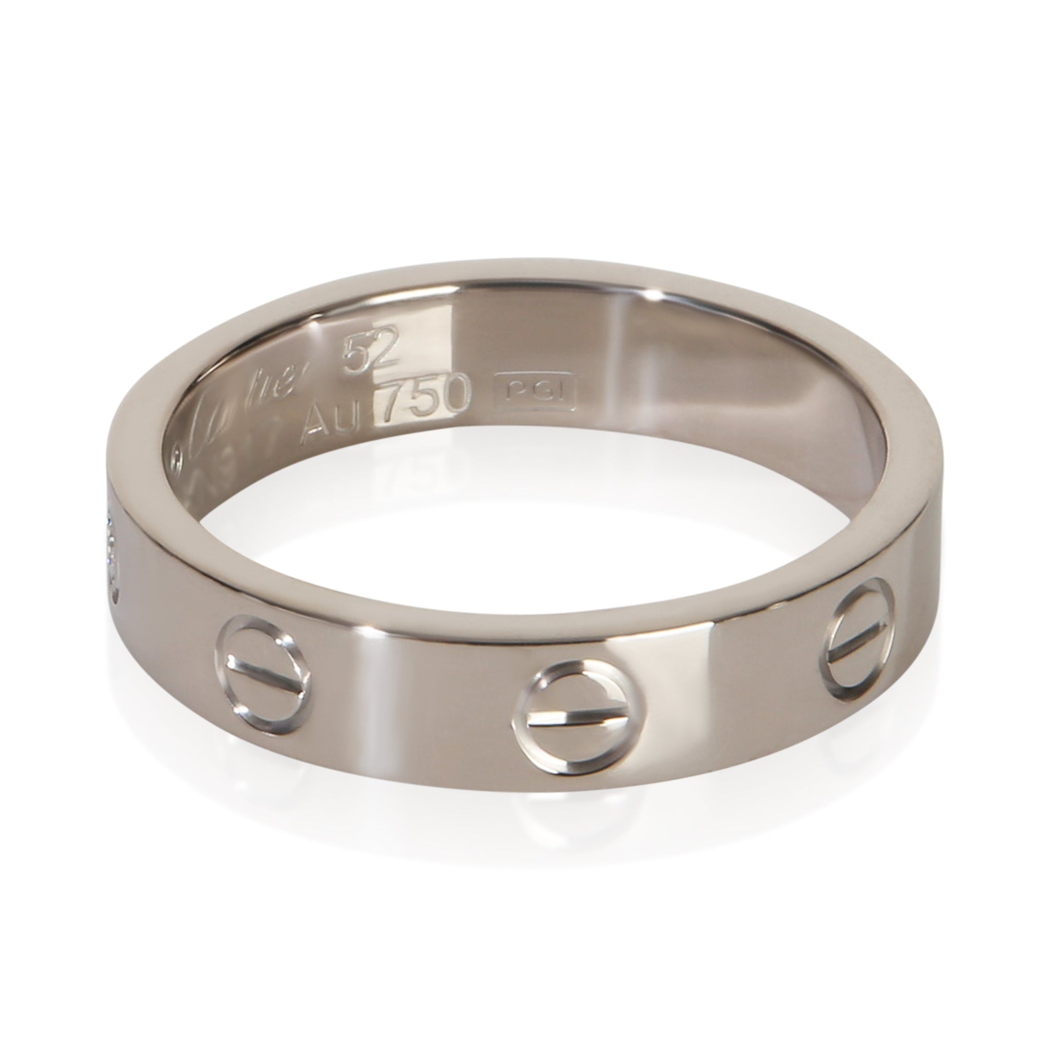 White Gold Diamond Small Model Love Ring
