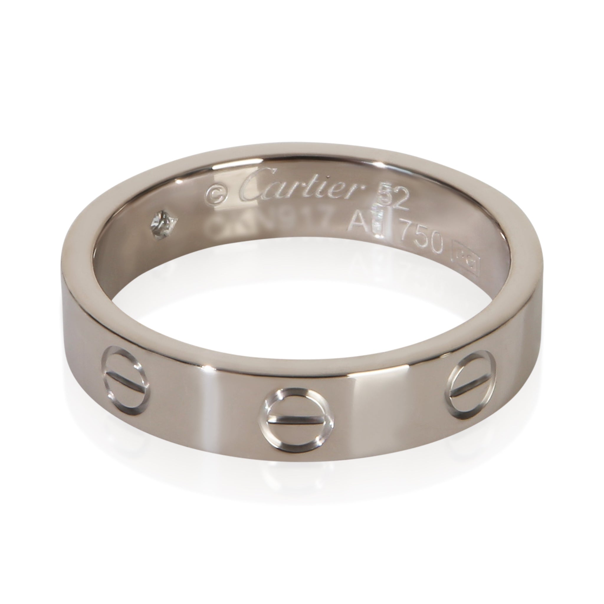 White Gold Diamond Small Model Love Ring