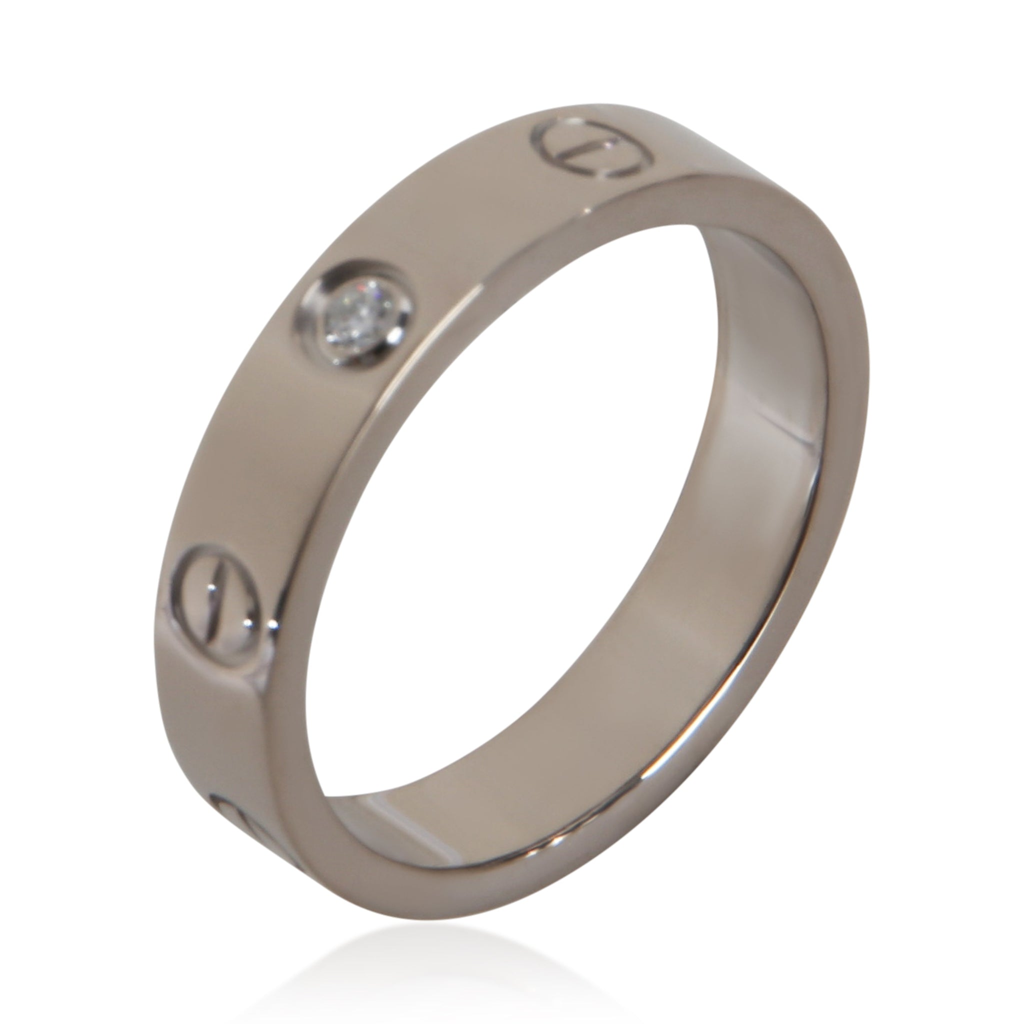 White Gold Diamond Small Model Love Ring