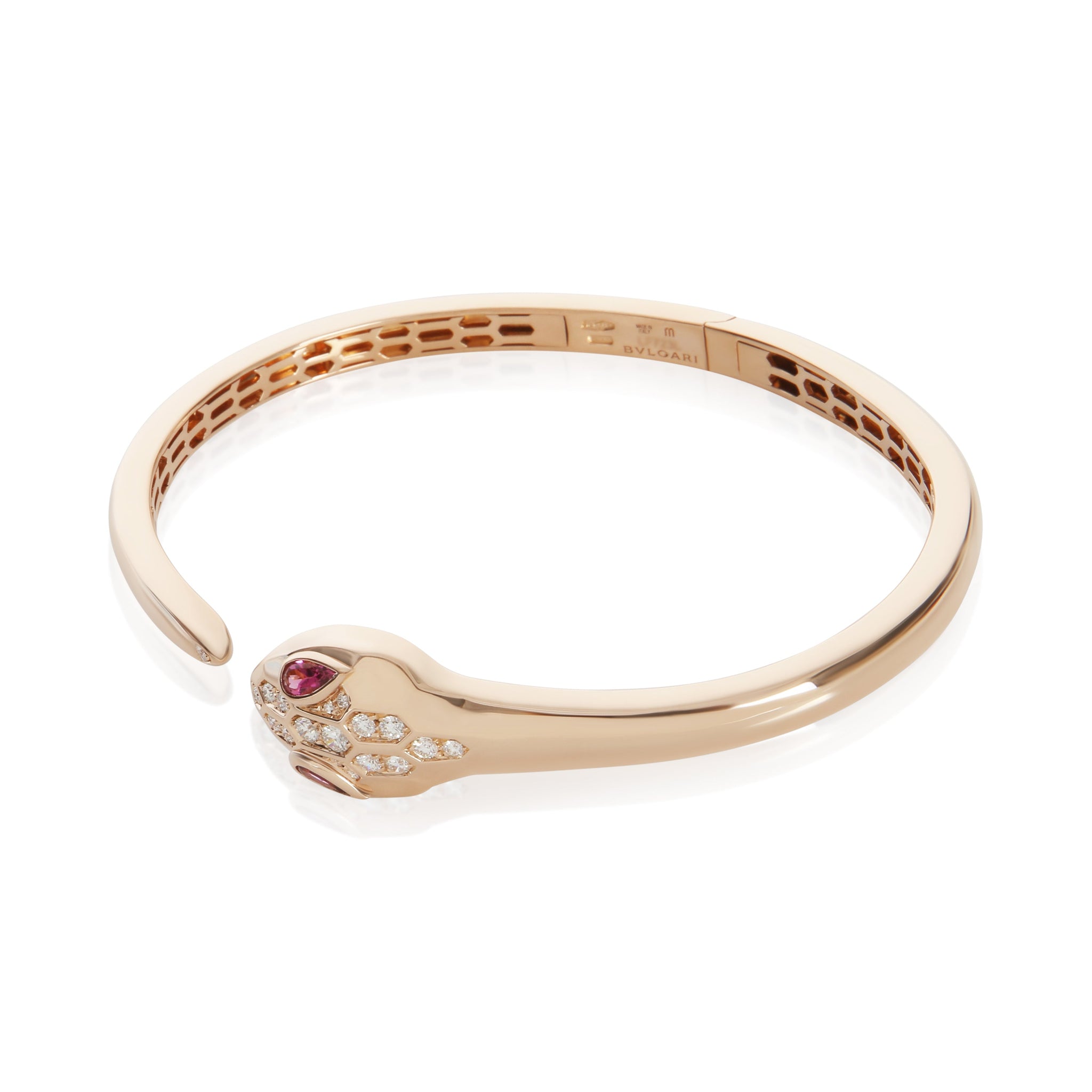 Rose Gold Rubelite and Diamond Serpenti Seduttori Bracelet