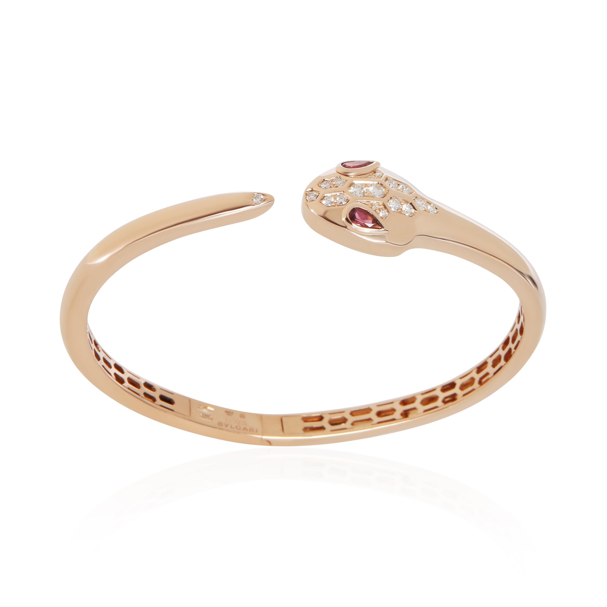 Rose Gold Rubelite and Diamond Serpenti Seduttori Bracelet