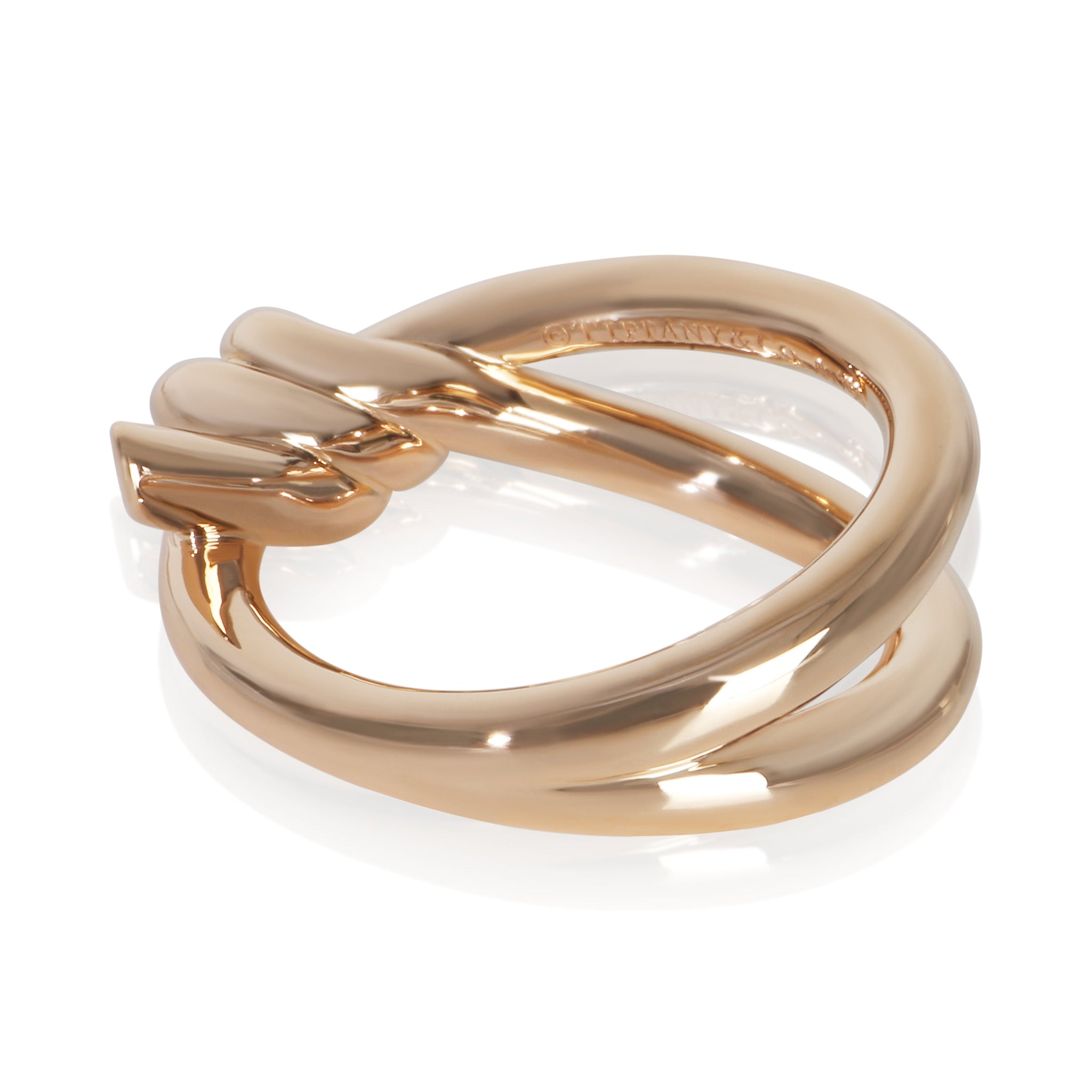 Rose Gold  Double Row Knot Ring