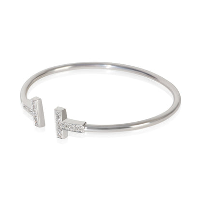 White Gold Diamond Tiffany T Wire Bracelet