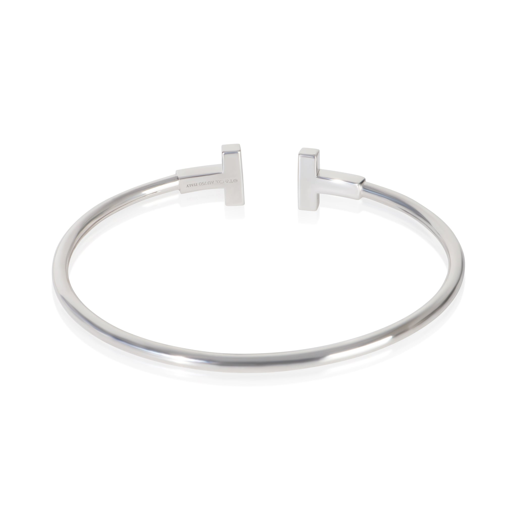 White Gold Diamond Tiffany T Wire Bracelet