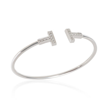 White Gold Diamond Tiffany T Wire Bracelet