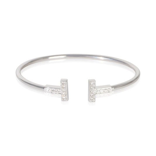 White Gold Diamond Tiffany T Wire Bracelet