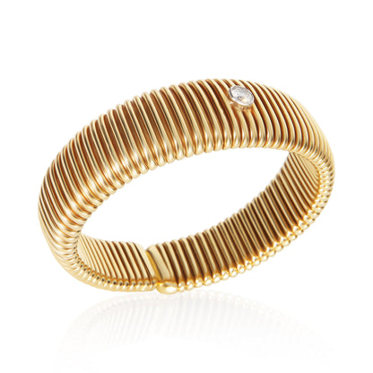 Yellow Gold Diamond Vintage Tubogas Bracelet