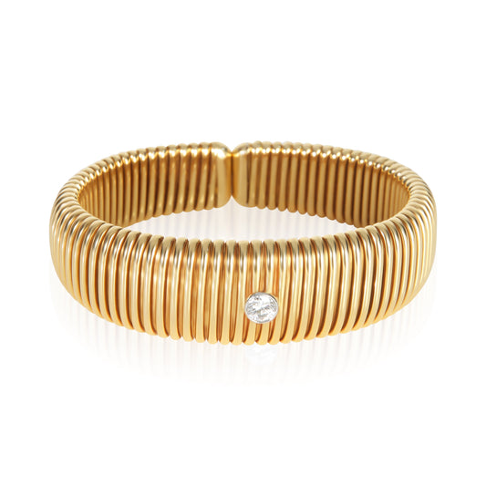 Yellow Gold Diamond Vintage Tubogas Bracelet