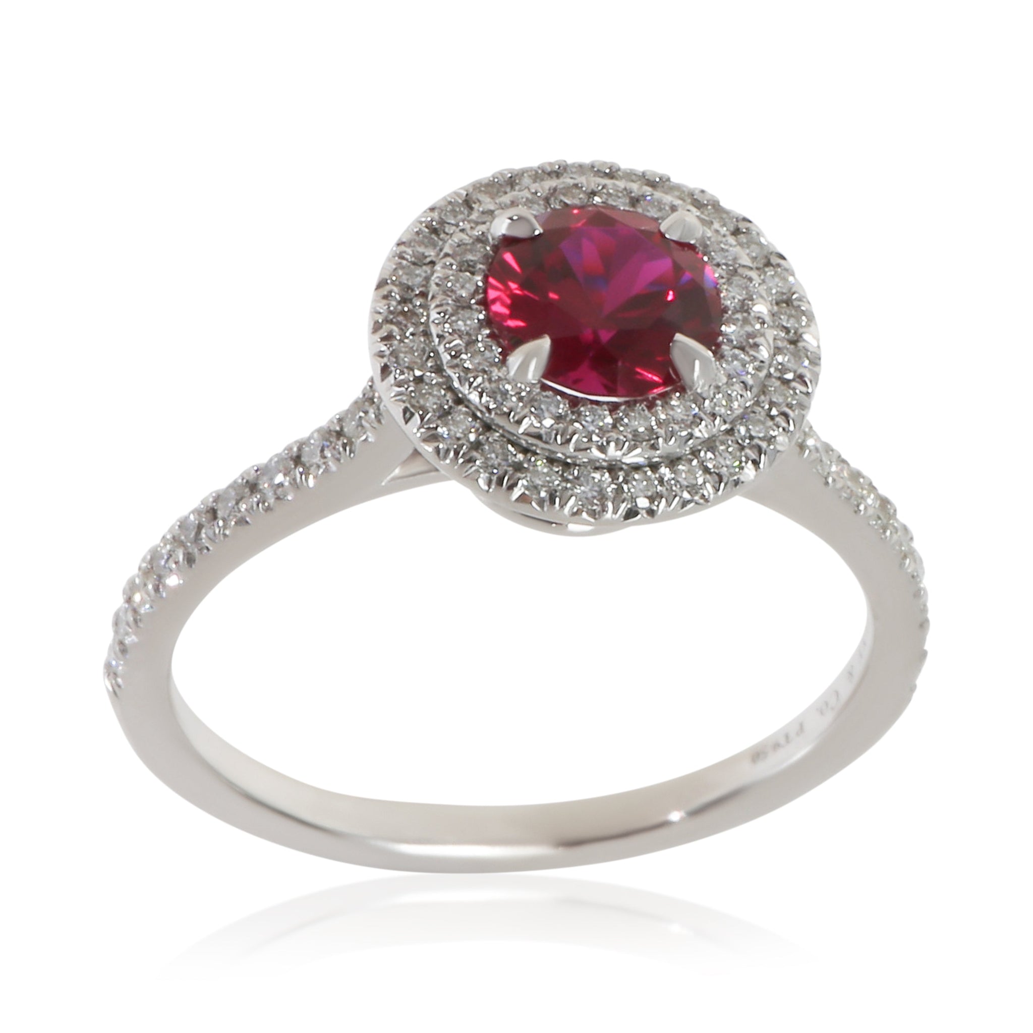 Platinum Ruby and Diamond Soleste Ring