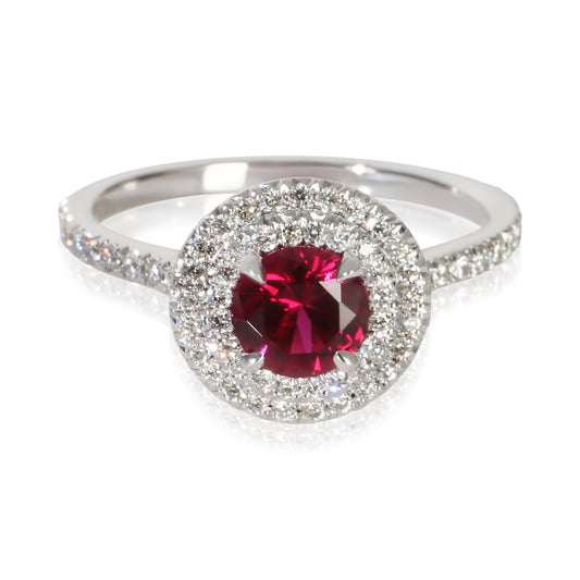 Platinum Ruby and Diamond Soleste Ring