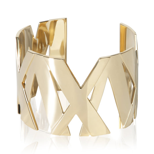 Yellow Gold Atlas Wide Cuff Bracelet