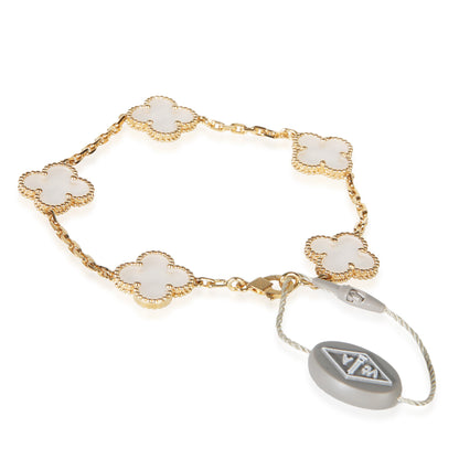 Yellow Gold Rock Crystal Vintage Alhambra Bracelet