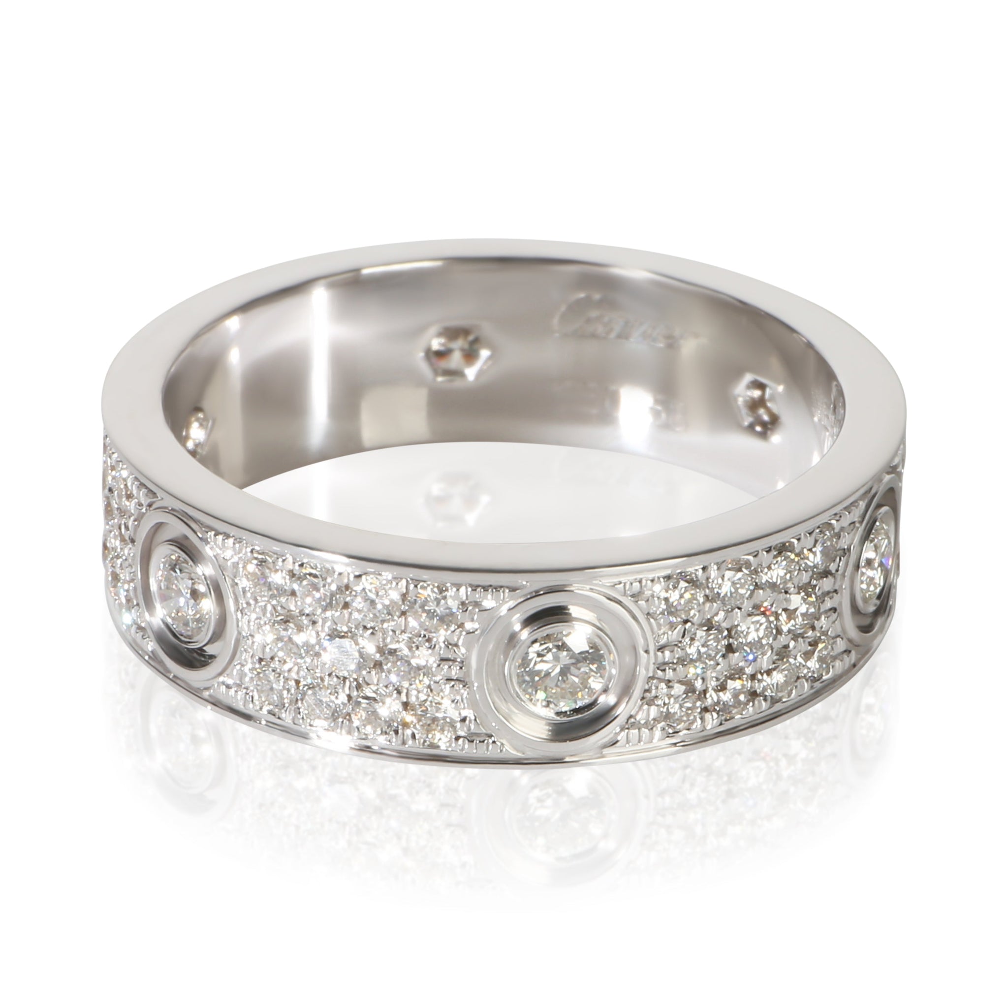 White Gold Diamond Love Ring