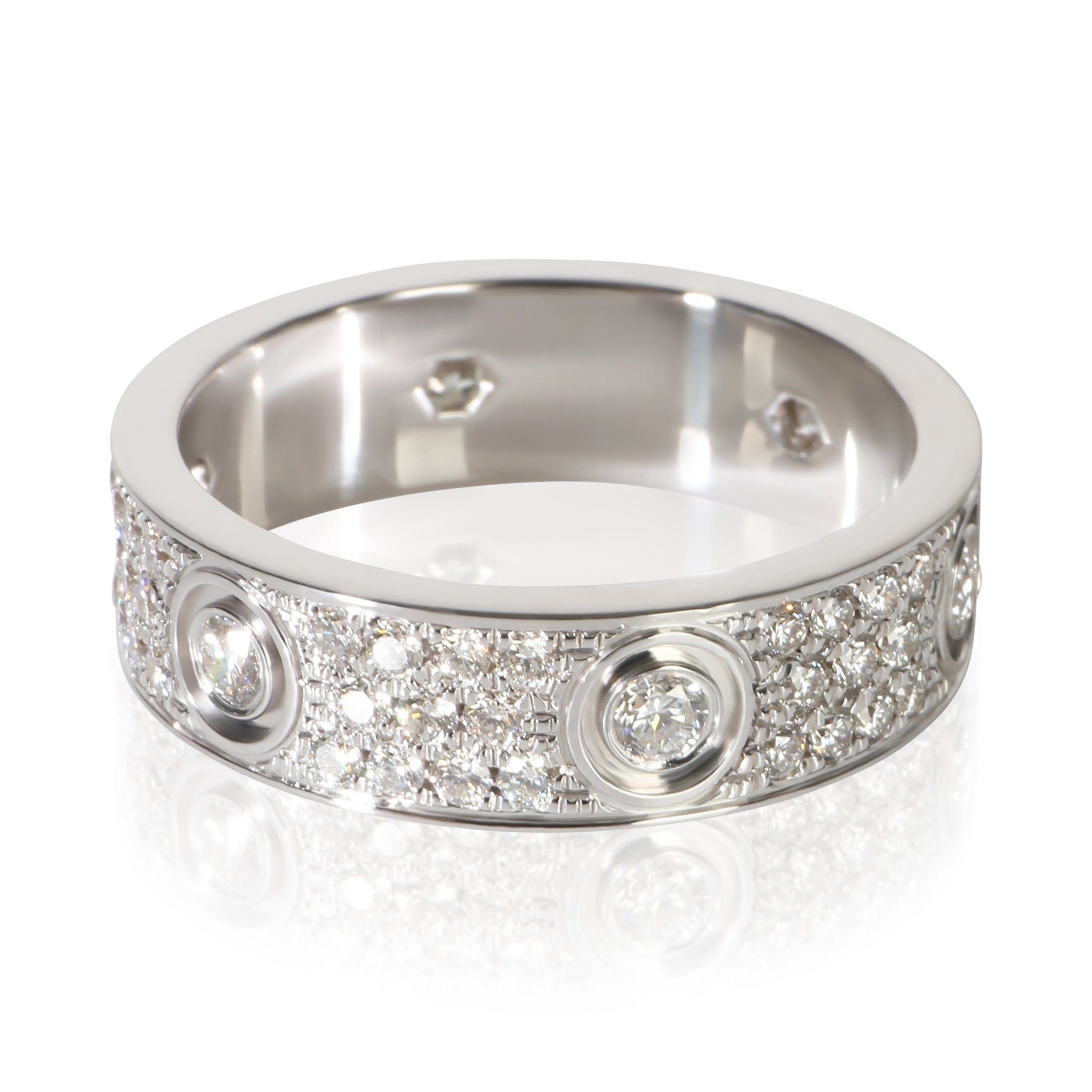 White Gold Diamond Love Ring